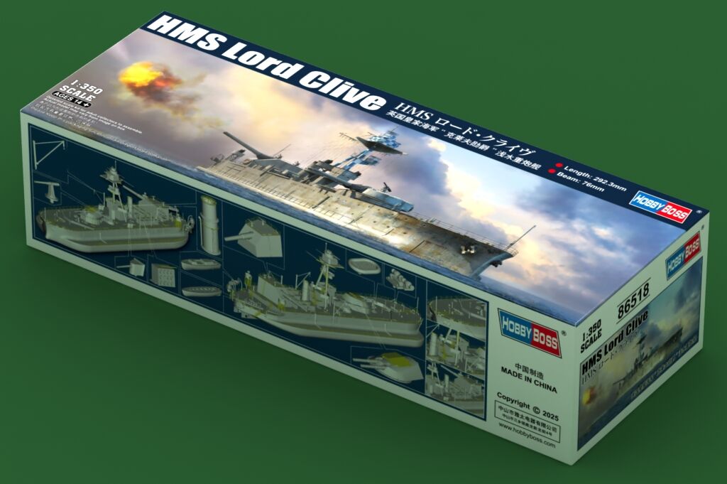 HOBBY BOSS 86518 HMS LORD CLIVE MONITOR CLASS WARSHIP 1/350 SCALE ...