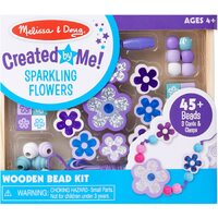MELISSA AND DOUG 9494 CREATED BY ME WOODEN SPARKLING FLOWERS BEAD SET
