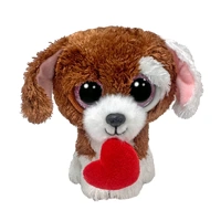 TY 37398 BEANIE BOOS CUDDLES - PUPPY WITH HEART REGULAR PLUSH