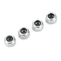 DU-BRO 2102 NYLON INSERT LOCK NUTS 4MM (4PCS PER PACK)