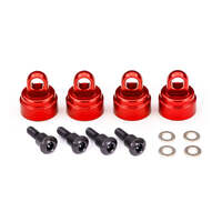 TRAXXAS 3767X SHOCK CAPS ALUMINIUM RED 4PCS