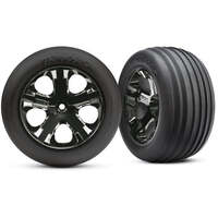 TRAXXAS 3771A TYRES AND WHEELS FOR RUSTLER VXL FRONT 2 PACK