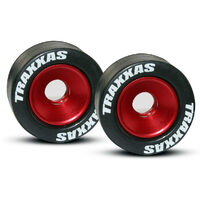 TRAXXAS 5186 WHEELIE BAR WHEELS ALUM RED