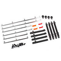TRAXXAS 8076 SIDE TRIM LEFT AND RIGHT CHROME WITH RETAINERS LED LENS 2.6X8 BCS FITS BODY #8010