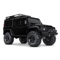 TRAXXAS 82056-4BLK TRX-4 SCALE AND TRAIL BLACK LAND ROVER DEFENDER 1/10 SCALE CRAWLER READY TO RUN REQUIRES BATTERY AND CHARGER