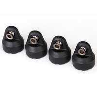 TRAXXAS 8361 SHOCK CAPS BLACK ASSEMBLED 4 PACK WITH HOLLOW BALLS