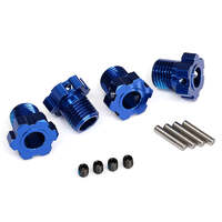 TRAXXAS 8654 WHEEL HUBS SPLINED 17MM 4 PACK BLUE ANODIZED TO FIT MAXX AND E-REVO VXL PERFORMANCE ACCESSORIES