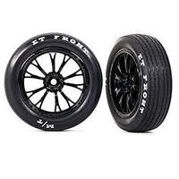 TRAXXAS 9474 TYRES AND WHEELS FULLY ASSEMBLED, GLUED (WELD GLOSS BLACK WHEELS,TIRES AND FOAM INSERTS) FRONTS
