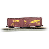 BACHMANN 16367 TRACK CLEANING 50 INCH WESTERN PACIFIC 56057 PLUG-DOOR BOX CAR N SCALE SILVER SERIES ROLLING STOCK