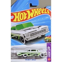 HOT WHEELS BASIC 44/250 - LAYN LOW SERIES - 59 CHEVY IMPALA 2 OF 5 DIECAST CAR LONG CARD