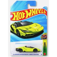 HOT WHEELS BASIC 2/250 - EXOTICARS SERIES - 16 LAMBORGHINI CENTENARIO ROADSTER/ CABRIOLER DECAPOTABLE 1 OF 10 DIECAST CAR LONG CARD
