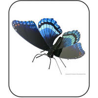 METAL EARTH MMS130 BUTTERFLIES RED-SPOTTED PURPLE 3D METAL MODEL KIT