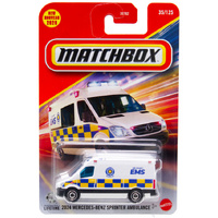 MATCHBOX BASIC 30782 - #35 OF 125 2024 MERCEDES-BENZ SPRINTER AMBULANCE DIECAST CAR