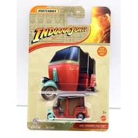 MATCHBOX INDIANA JONES MBX TANGIERS TUK TUK 51/100 METAL DIECAST CAR LONGCARD