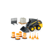 TOMY 1/16 BIG FARM NEW HOLLAND L225 SKID LOADER SET WITH SOUNDS