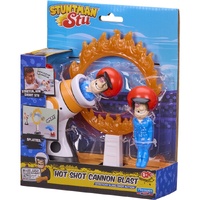 PLAYMATES TOYS STUNTMAN STU HOT SHOT CANNON BLAST