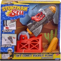 PLAYMATES TOYS STUNTMAN STU SKY COMET ROCKET PLANE