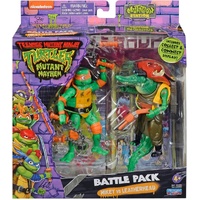 TEENAGE MUTANT NINJA TURTLES MUTANT MAYHEM MOVIE BATTLE PACK MIKEY VS LEATHERHEAD