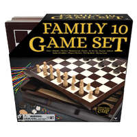 CARDINAL FAMILY 10 GAME SET DISTINCTIVE WOOD CABINET