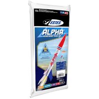 ESTES 1225 ALPHA INTERMEDIATE FLYING MODEL ROCKET KIT - REQUIRES 18MM STANDARD ENGINE AND LAUNCH ACCESSORIES