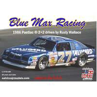 SALVINOS 15905 J R BMGP1986B BLUE MAX RACING 1986 PONTIAC 2 + 2 DRIVEN BY RUSTY WALLACE 1:24 PLASTIC MODEL CAR KIT
