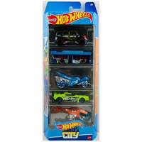 HOT WHEELS 1806 HW CITY DIE CAST CAR 5 PACK - SKY FI - VELOCI RACER - AIN'T FARE - FAST FISH - ROCKSTER