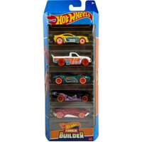 HOT WHEELS HLY69 TRACK BUILDER 5 PACK DIECAST CARS