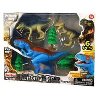 RED BOX PRE-HISTORIC TIMES BATTERY OPERATED ACTION T-REX PLAYSET WITH LIGHT AND SOUND