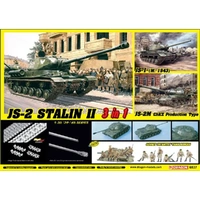 DRAGON 6537 JS-2 STALIN 3 IN 1 + SOVIET INFANTRY TANK RIDERS 1/35 SCALE PLASTIC MODEL KIT