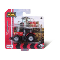 MAISTO 15530 MINI WORK MACHINES MASSEY FERGUSON TRACTOR  DIECAST  IN RED