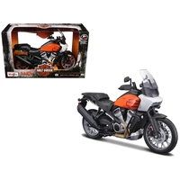 MAISTO HARLEY DAVIDSON MOTORCYCLES 2021 PAN AMERICA 1250  1/12 SCALE BLACK AND ORANGE DIECAST