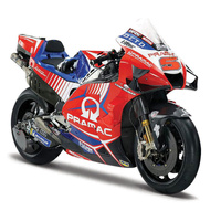 MAISTO MAI18 MOTO GP 2021 DUCATI PRAMAC RACING MARTIN/ZARCO 1:18 SCALE DIECAST ROAD BIKE