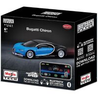 MAISTO TECH 82650 BUGATTI CHIRON BLUETOOTH APP CONTROL 1/41 SCALE METAL DIE-CAST CAR