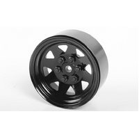 RC4WD Z-W0130 6 LUG WAGON 1.9" STEEL STAMPED BEADLOCK CRAWLER RIMS BLACK 4 PIECES