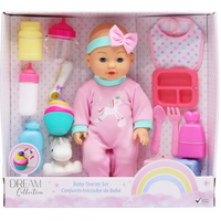GIGO DREAM COLLECTION 24128 BABY STARTER SET 12 INCH DOLL PLAYSET