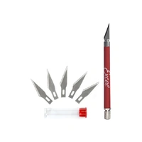 EXCEL 16018 K18 RED GRIP-ON KNIFE WITH SAFETY CAP
