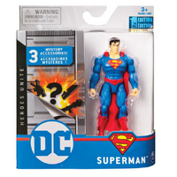 DC BASIC 4 INCH FIGURE SUPERMAN WITH MYSTERY ACCESSORIES