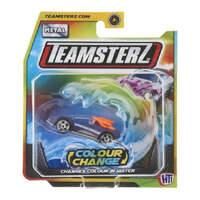 HTI TEAMSTERZ COLOUR CHANGE DIECAST TOY CAR (BLUE WITH WHITE STRIPE)