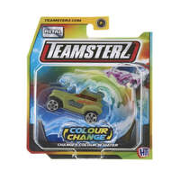 HTI TEAMSTERZ COLOUR CHANGE DIECAST TOY CAR (OLIVE GREEN WITH ORANGE STRIPES)