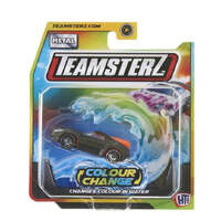 HTI TEAMSTERZ COLOUR CHANGE DIECAST TOY CAR (BLACK/ORANGE WITH WHITE STRIPES)