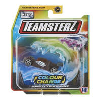 HTI TEAMSTERZ COLOUR CHANGE DIECAST TOY CAR (BLACK WITH ORANGE WINDOWS AND WHITE STRIPES)