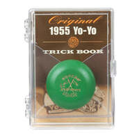 DUNCAN VINTAGE WOODEN CROSSED FLAGS TOURNAMENT 1955 YOYO GREEN