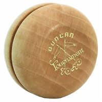 DUNCAN VINTAGE WOODEN CROSSED FLAGS TOURNAMENT 1955 YOYO  BROWN