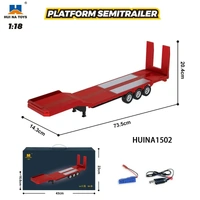 HUINA 1502-R RC FLATBED SEMITRAILER 1/18 SCALE FOR HUINA 1501-R TRUCK