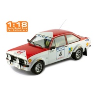 IXO MODELS 1/18 FORD ESCORT MK II RS 1800 #4 A.VATANEN - A.AHO RALLY 1000 LAKES 1977 - DIECAST MODEL CAR