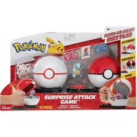 POKEMON SURPRISE ATTACK POKE BALL BATTLE GAME -  SQUIRTLE AND POKEBALL VS JIGGLYPUFF AND PREMIER BALL