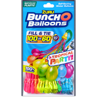 ZURU BUNCH-O-BALLOONS TROPICAL PARTY FILL AND TIE 100 WATER BALLOONS IN 60 SECONDS