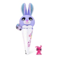 ZURU COCO SURPRISE CONES RAINBOW COLLECTION FLASHY THE PURPLE BUNNY PLUSH