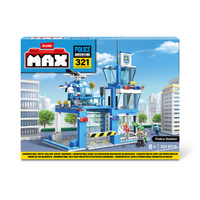 ZURU MAX BUILD CONSTRUCTION CITY POLICE STATION BUILDING BLOCK PLAYSET 321 PC