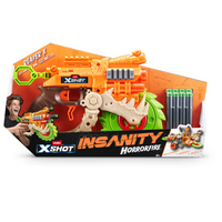 ZURU X-SHOT INSANITY HORROR FIRE REAPER X FOAM DART GUN WITH 8 DARTS